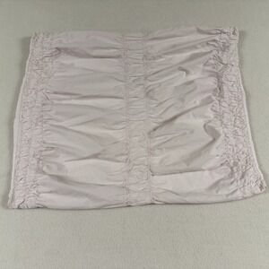 1 SIMPLY SHABBY CHIC Pink Ruched Ruffle Standard Pillow Sham Cotton Ashwell